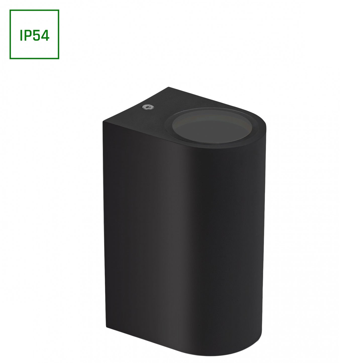 LED Wandleuchte PARETE GU10 Außenleuchte schwarz IP54 Up &amp; Down max. 2x6W rund
