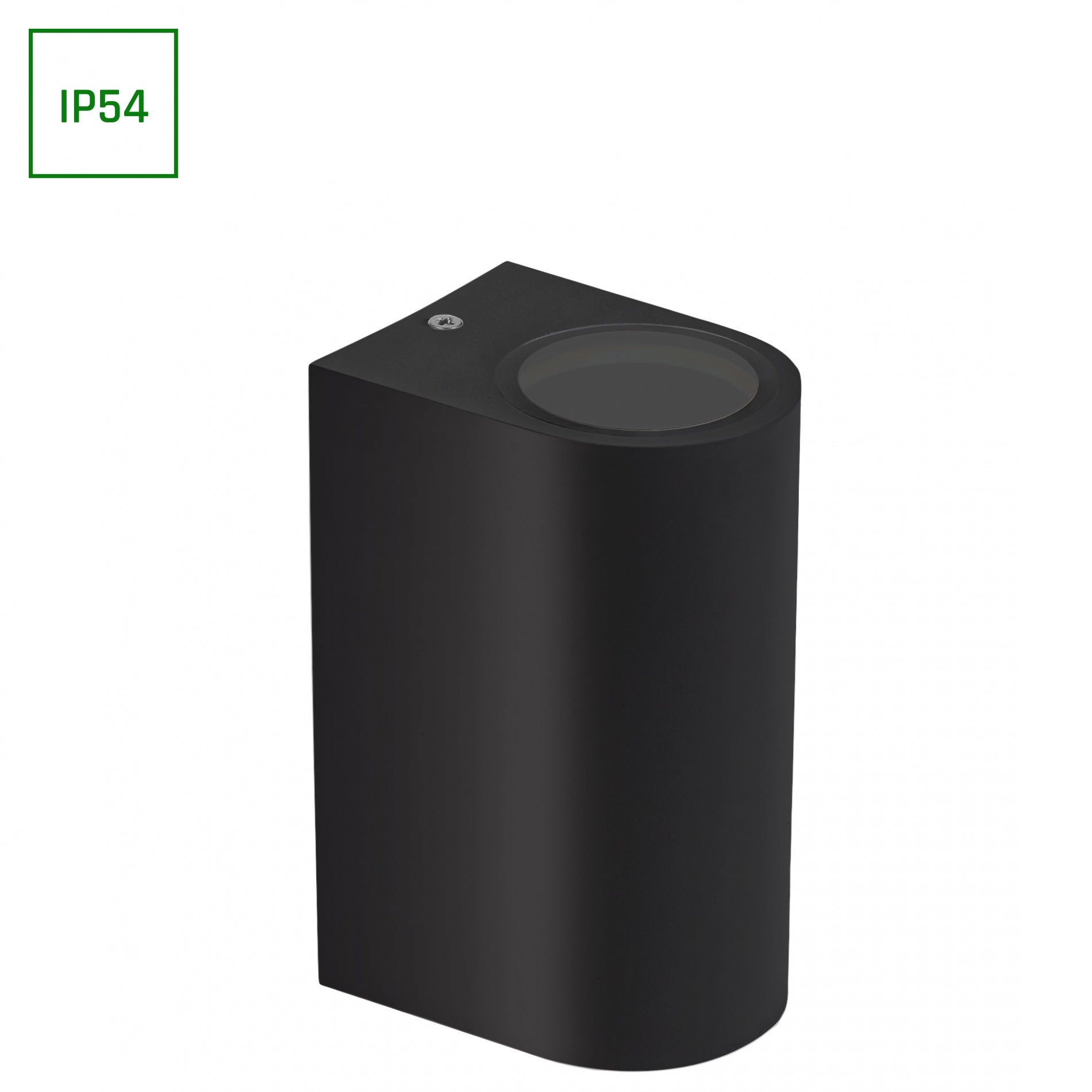 LED Wandleuchte PARETE GU10 Außenleuchte schwarz IP54 Up &amp; Down max. 2x6W rund