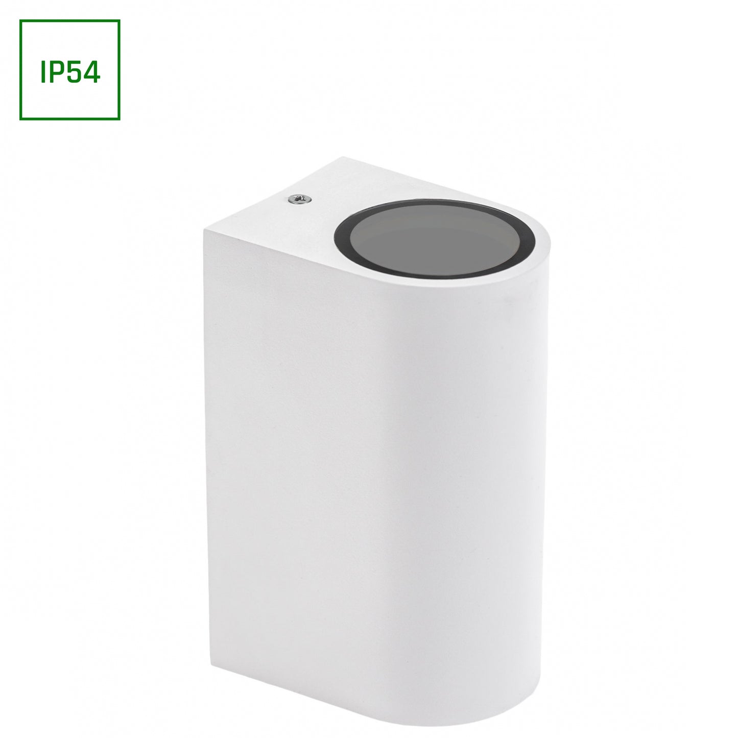 LED Wandleuchte PARETE GU10 Außenleuchte weiß IP54 Up &amp; Down max. 2x6W rund