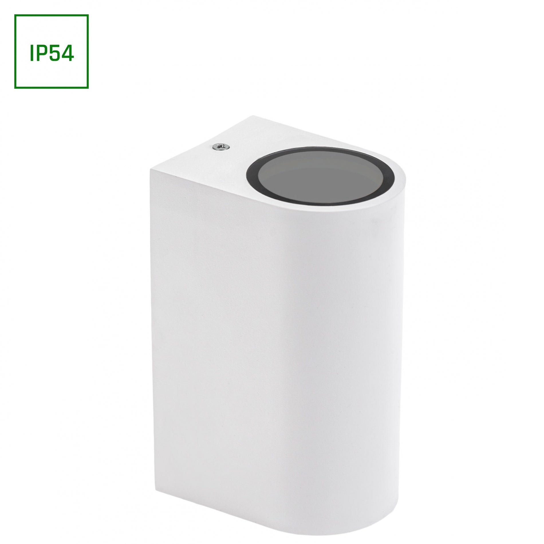 LED Wandleuchte PARETE GU10 Außenleuchte weiß IP54 Up &amp; Down max. 2x6W rund