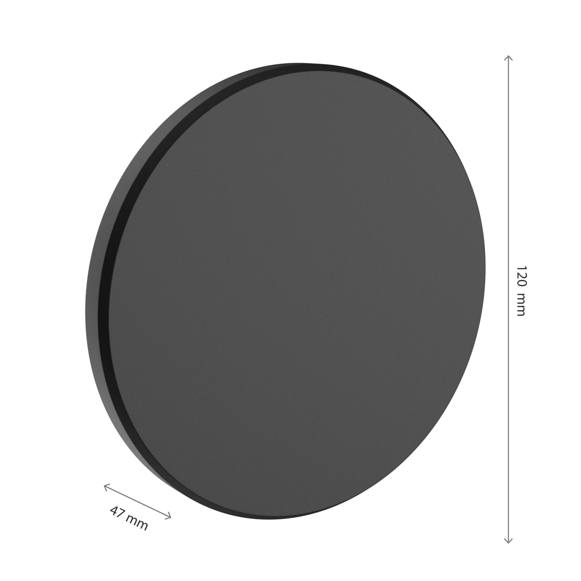 LED Wandleuchte PIATTA 12W Aussenleuchte 1500lm schwarz IP44 rund CCT 3000-6000K