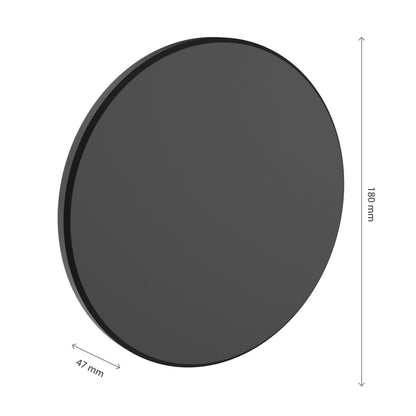 LED Wandleuchte PIATTA 12W Aussenleuchte 1500lm schwarz IP44 rund CCT 3000-6000K