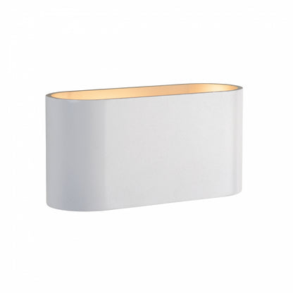 LED Wandleuchte Squalla G9 Innenleuchte weiss matt &amp; Gold IP20 Up &amp; Down max. 6W oval