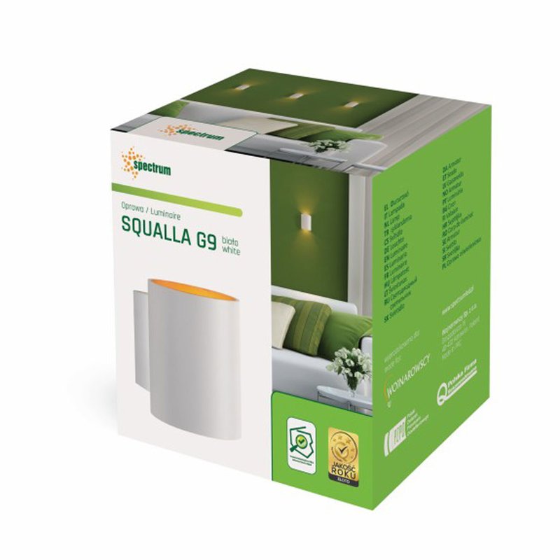 LED Wandleuchte Squalla G9 Innenleuchte weiss matt&amp;Gold IP20 Up&amp;Down max. 10W rund