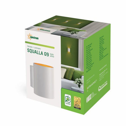 LED Wandleuchte Squalla G9 Innenleuchte weiss matt&amp;Gold IP20 Up&amp;Down max. 10W rund