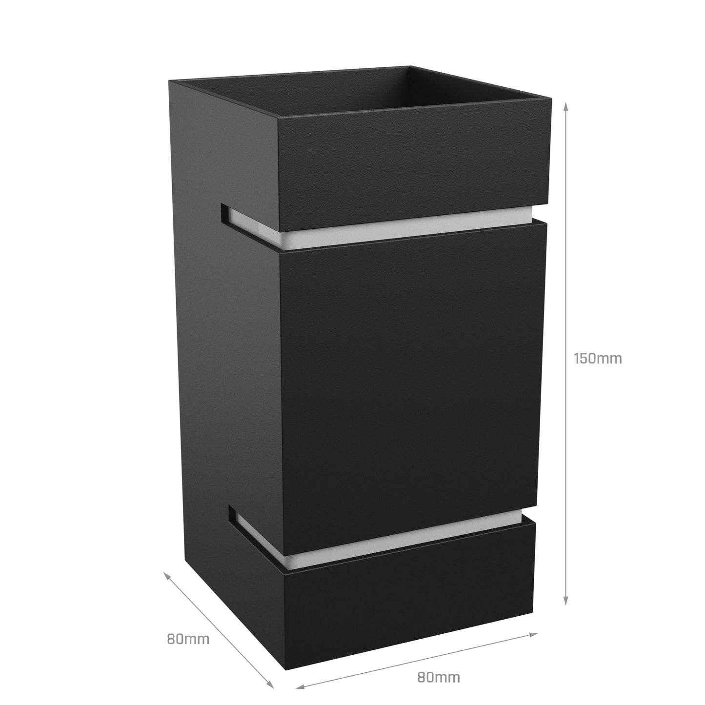 LED Wandleuchte SQUALLA LUMO G9 IP20 Innenleuchte eckig schwarz Up &amp; Down max. 6W