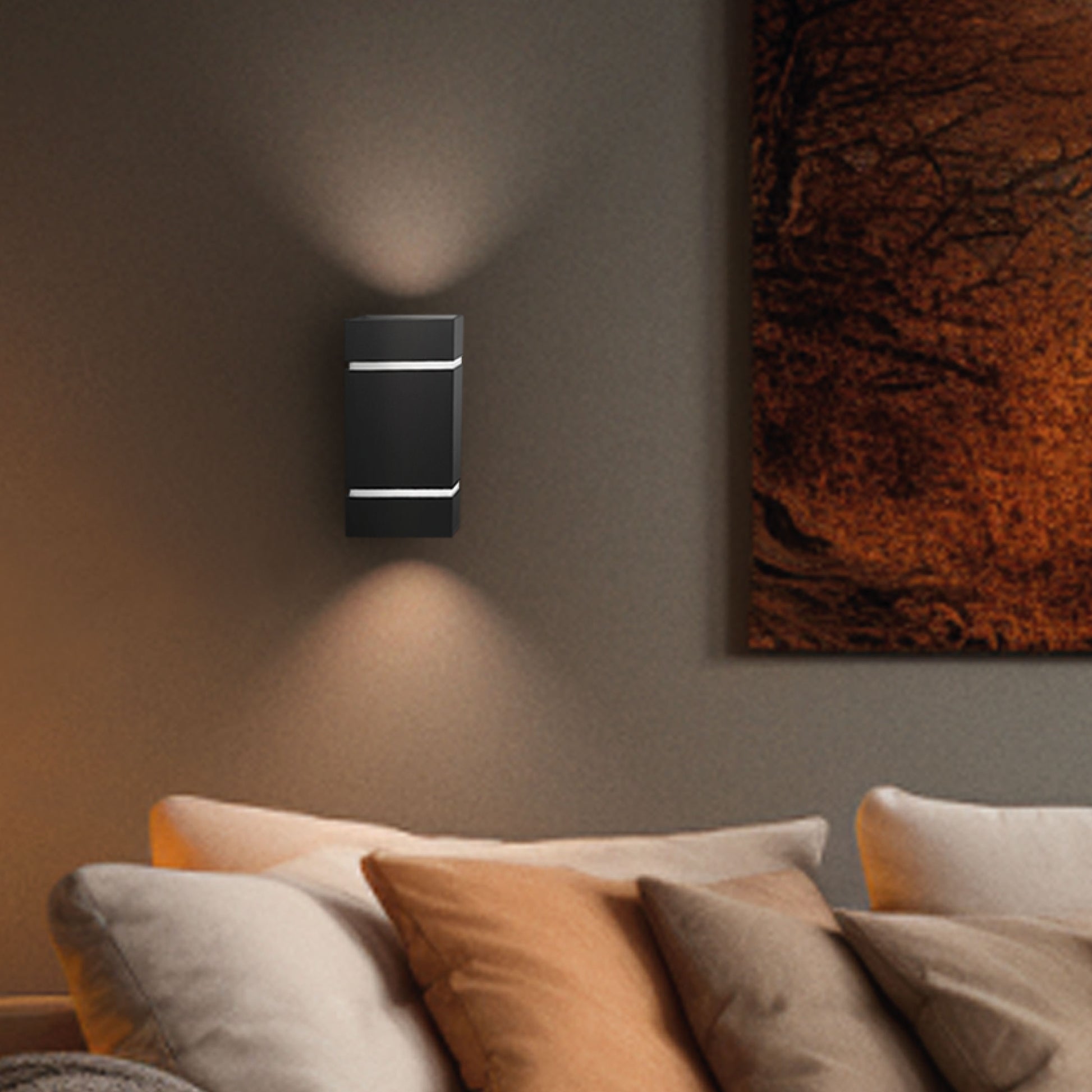 LED Wandleuchte SQUALLA LUMO G9 IP20 Innenleuchte eckig schwarz Up &amp; Down max. 6W