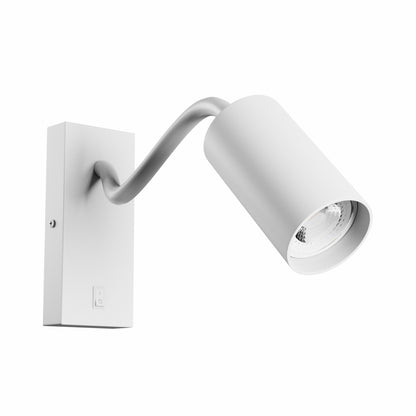 LED Wandleuchte SQUALLA VARIOSA FLEXI SWITCH GU10 mit Schalter IP20 weiss max. 10W