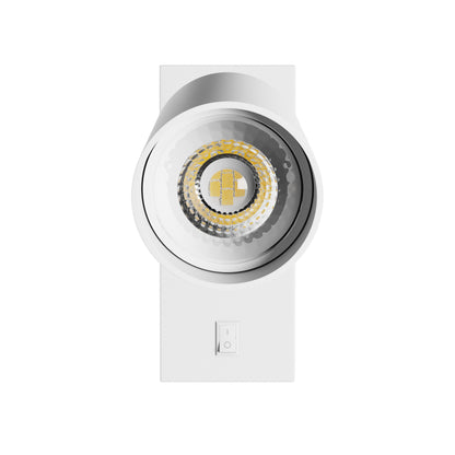 LED Wandleuchte SQUALLA VARIOSA FLEXI SWITCH GU10 mit Schalter IP20 weiss max. 10W