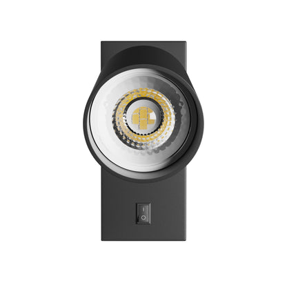 LED Wandleuchte SQUALLA VARIOSA FLEXI SWITCH GU10 mit Schalter rund schwarz max. 10W