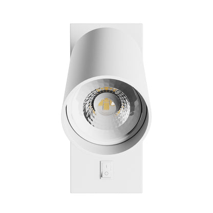 LED Wandleuchte SQUALLA VARIOSA SWITCH GU10 mit Schalter IP20 rund weiss max. 10W