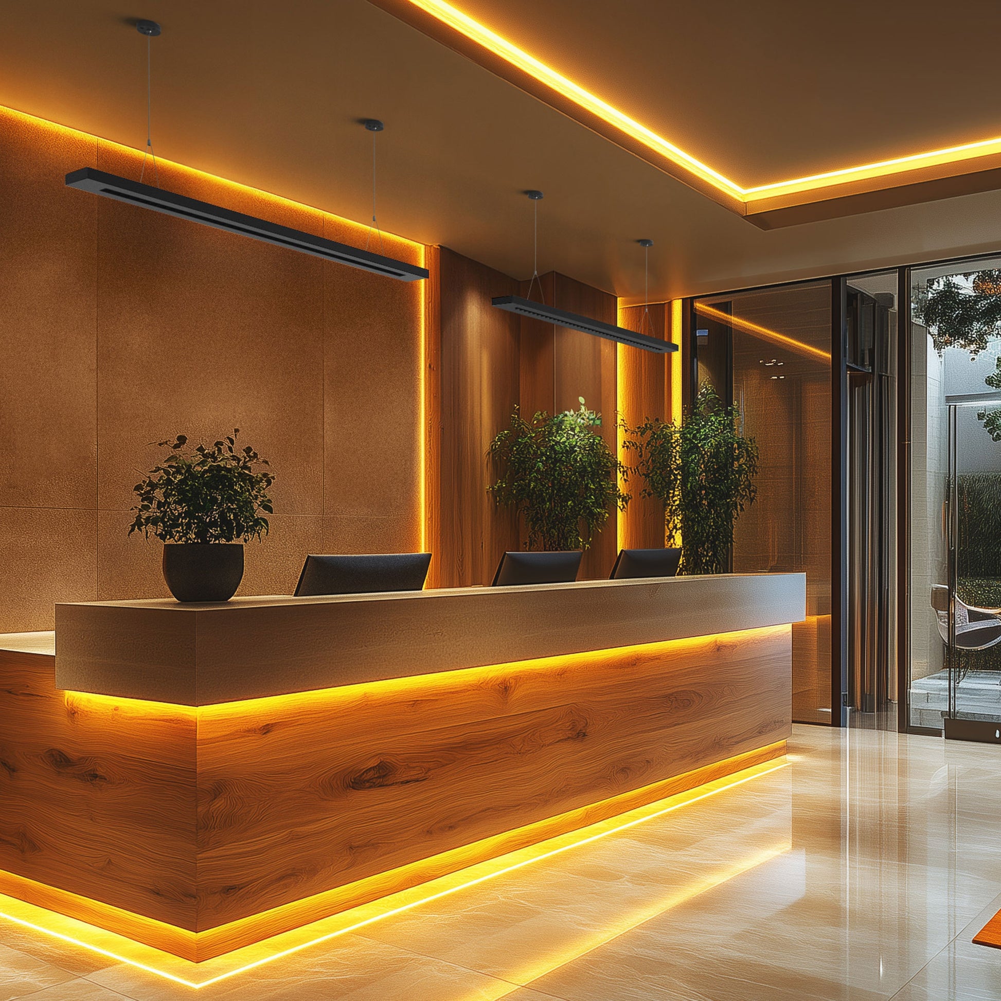 LED WLD PLANK 120cm Deckenleuchte 20-40W 4350lm Schwarz 40° 230V IP20 2700-6000K CCT