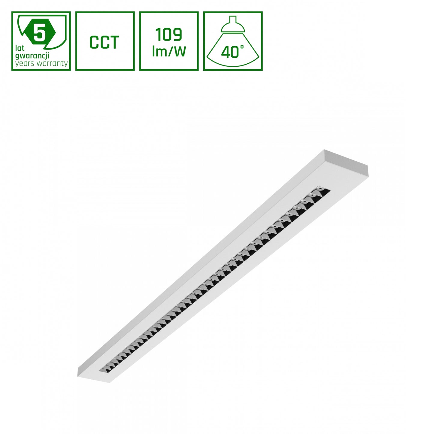 LED WLD PLANK 120cm Deckenleuchte 20-40W 4350lm weiss 40° 230V IP20 2700-6000K CCT