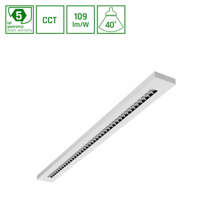LED WLD PLANK 120cm Deckenleuchte 20-40W 4350lm weiss 40° 230V IP20 2700-6000K CCT