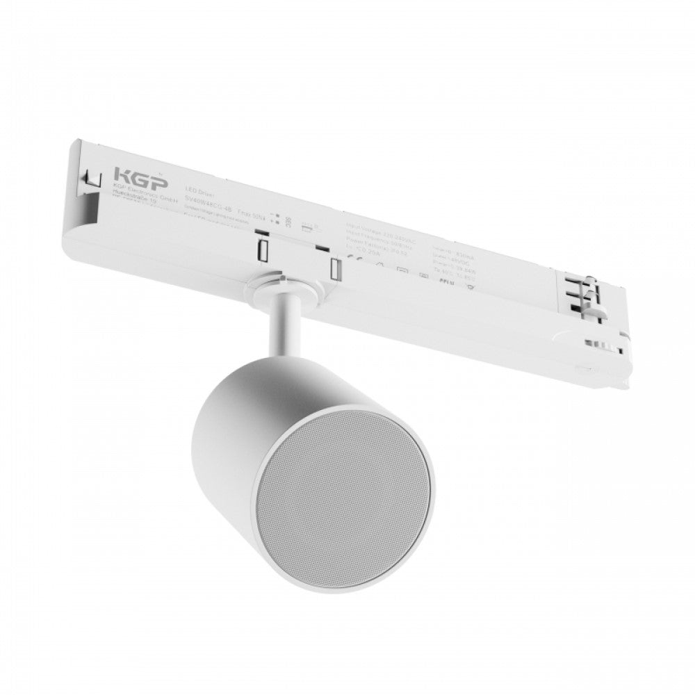 3-Phasen Stromschienenstrahler Speaker Bluetooth Lautsprecherbox 10W 230V IP20 weiß