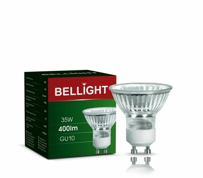Bellight GU10 35W Halogen Leuchtmittel 400lm Reflektor 38° Birne Warmweiß dimmbar