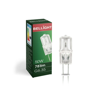 Bellight JC G6.35 Halogen 50W Stiftsockel Klar GY6.35 Leuchtmittel 781lm Warmweiß dimmbar