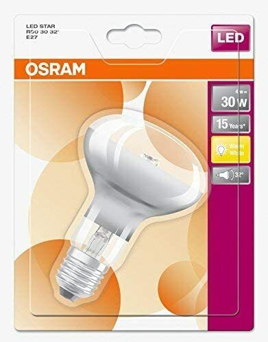 Osram LED E27 R80 4W = 32W Filament 360lm Star Reflektor 60° Warmweiß 2700K