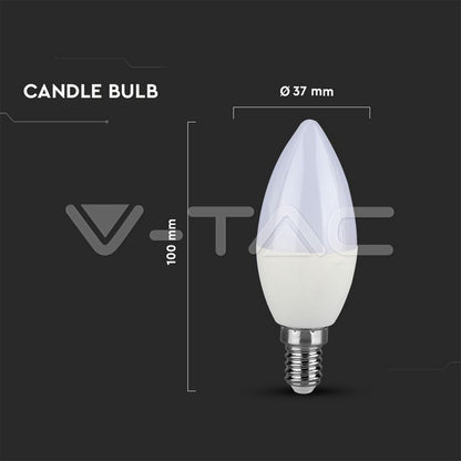 LED E14 C37 Kerzenform 4W=30W 320lm 200° 230V Neutralweiss 4000K