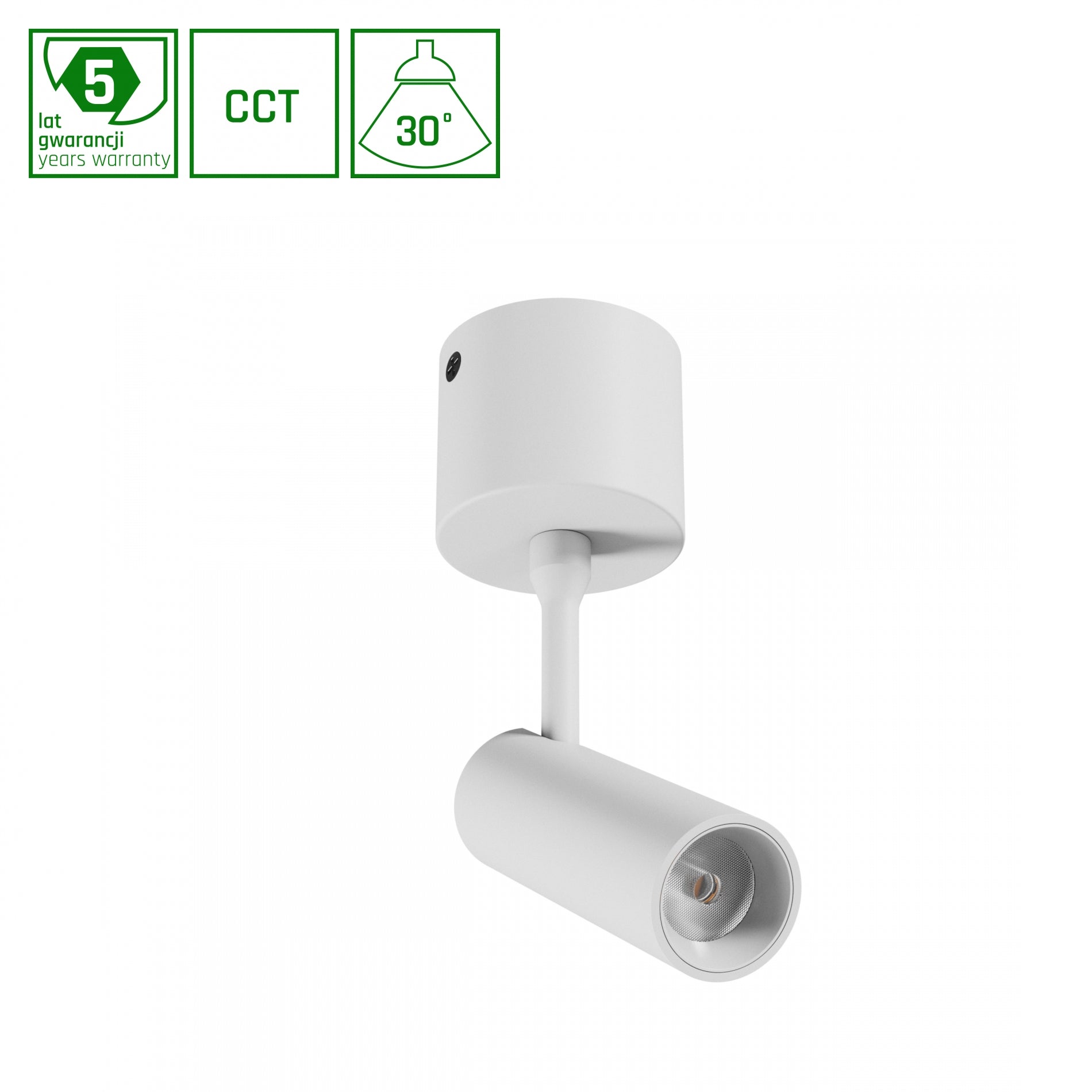 SPOT S LED Deckenleuchte Ø12.2cm 6W 30° CCT Weiß