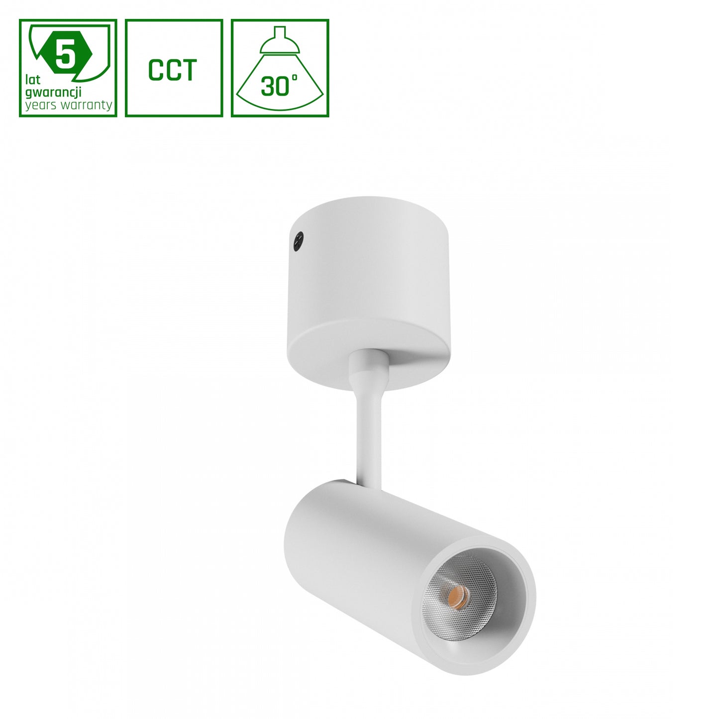 SPOT M LED Deckenleuchte Ø14.5cm 10W 30° CCT Weiß