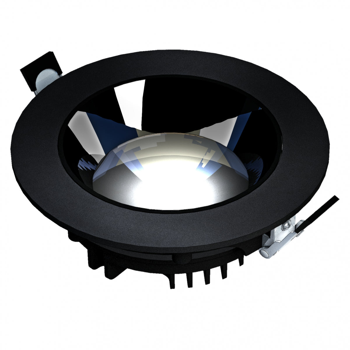 MIRROR MODEL XL LED Einbaustrahler Ø200mm 30W 30° 3000K Schwarz