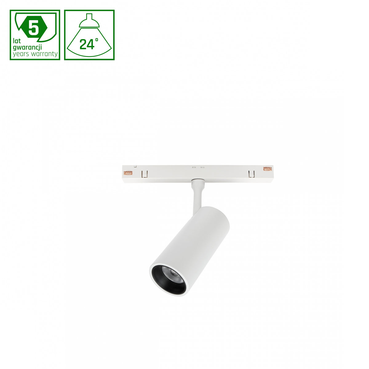 SPOT S LED Stromschienenstrahler 48V 6W 24° Warmweiß DALI Dimmbar Weiß