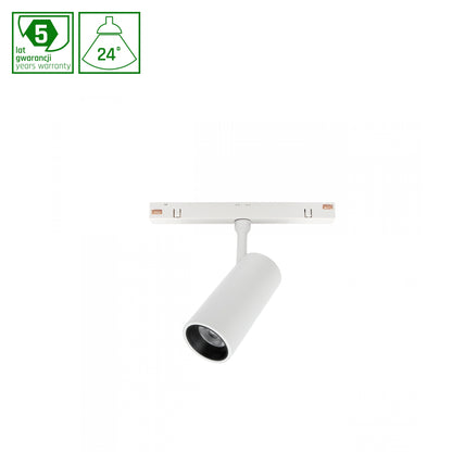 SPOT S LED Stromschienenstrahler 48V 6W 24° Warmweiß DALI Dimmbar Weiß