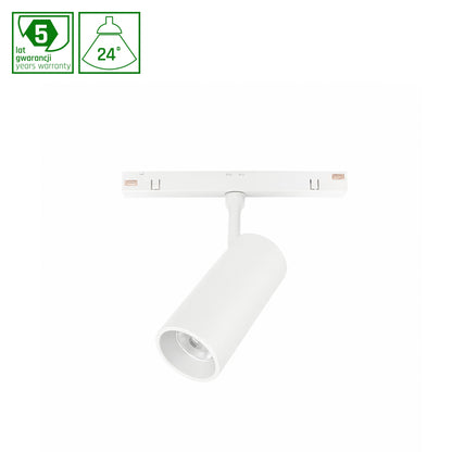SPOT M LED Stromschienenstrahler 48V 10W 24° Warmweiß DALI Dimmbar Weiß