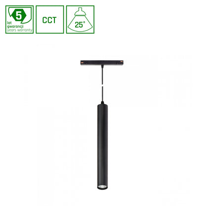 HANGIT LED Stromschienenstrahler 48V 12W 25° CCT Smart Dimmbar Schwarz