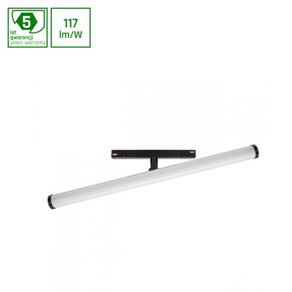 BEAM LED Stromschienenstrahler 48V 12W Warmweiß Schwarz