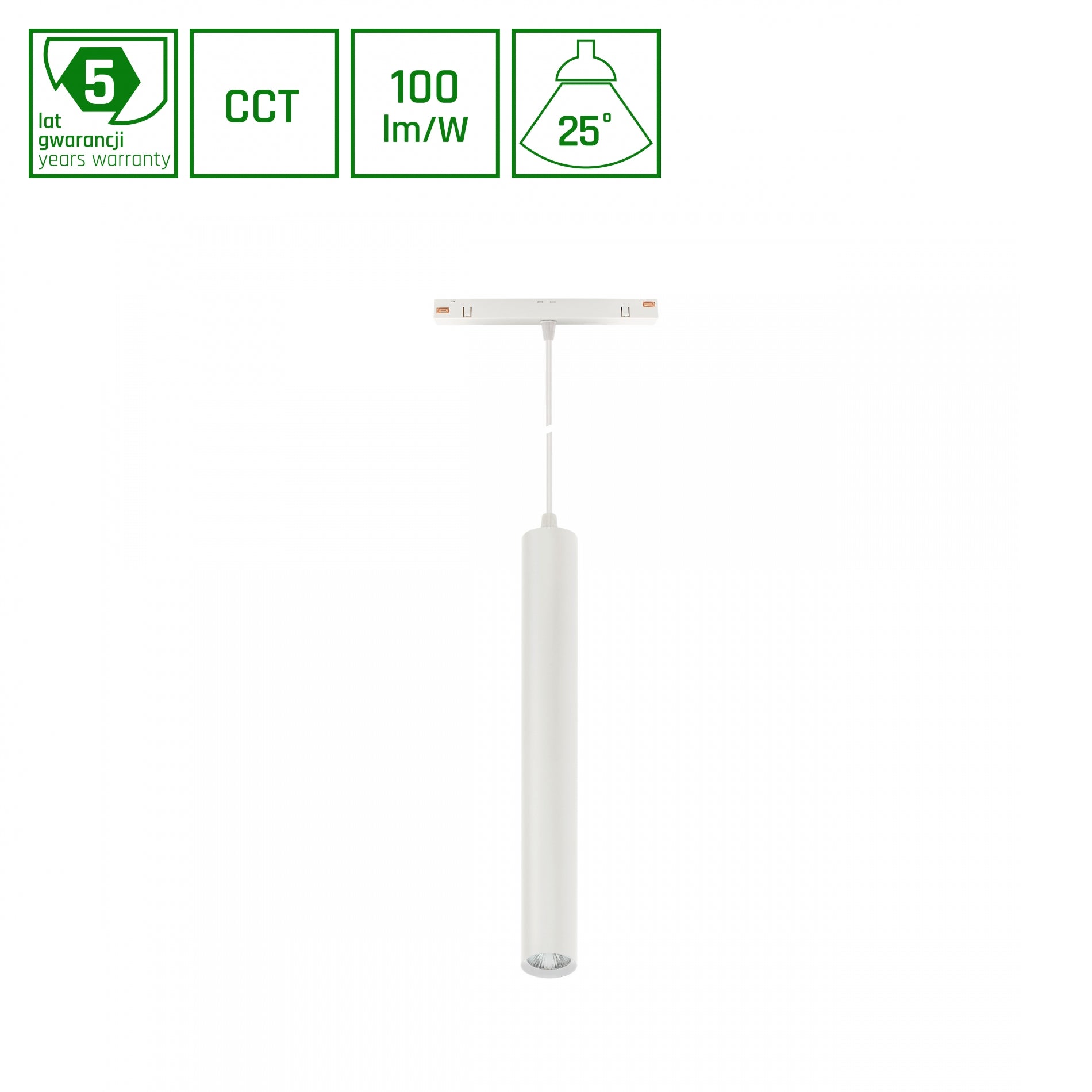 HANGIT LED Stromschienenstrahler 48V 12W 25° CCT Weiß