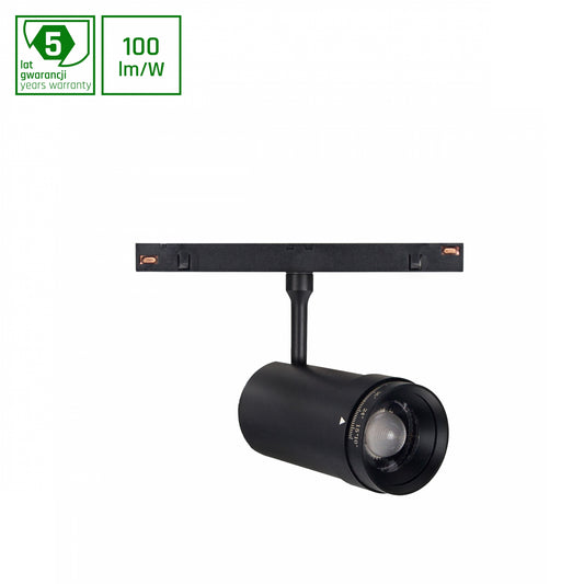 SPOT ZOOM M LED Stromschienenstrahler 48V 12W Warmweiß Schwarz