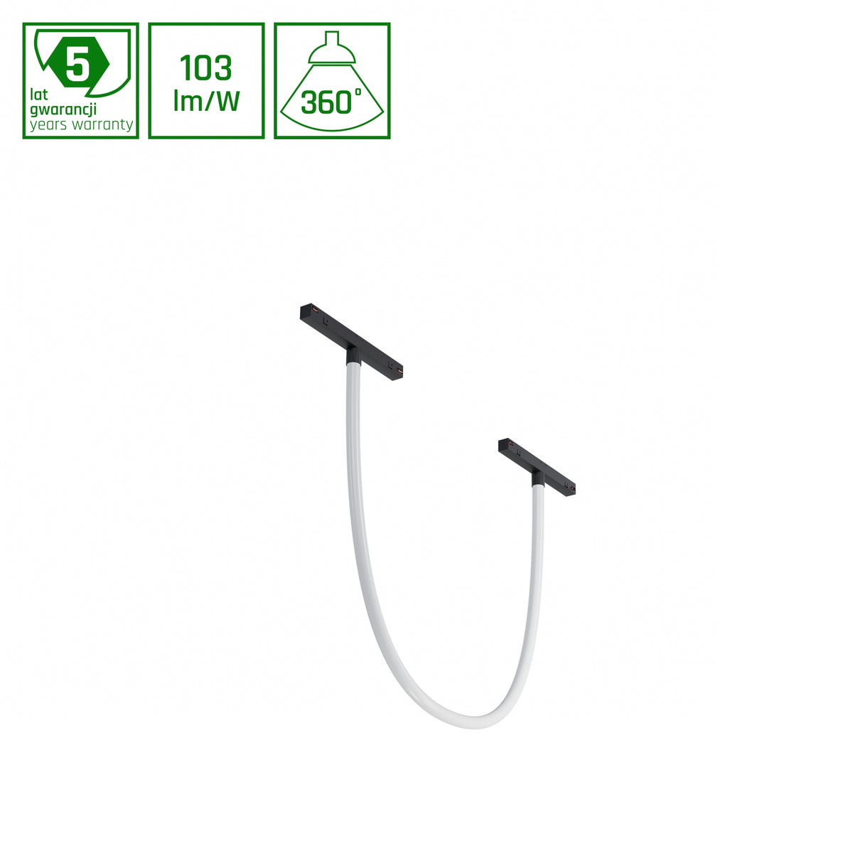 NEON M FLEX LED Stromschienenstrahler 48V 16W Warmweiß DALI Dimmbar Weiß