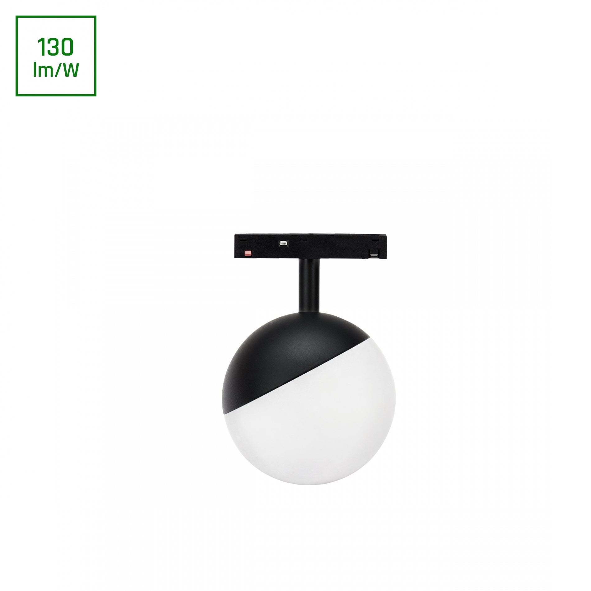 BASIC GLOBE LED Stromschienenstrahler 48V 10W Warmweiß 3000K Schwarz