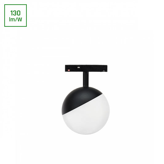 BASIC GLOBE LED Stromschienenstrahler 48V 10W Warmweiß 3000K Schwarz