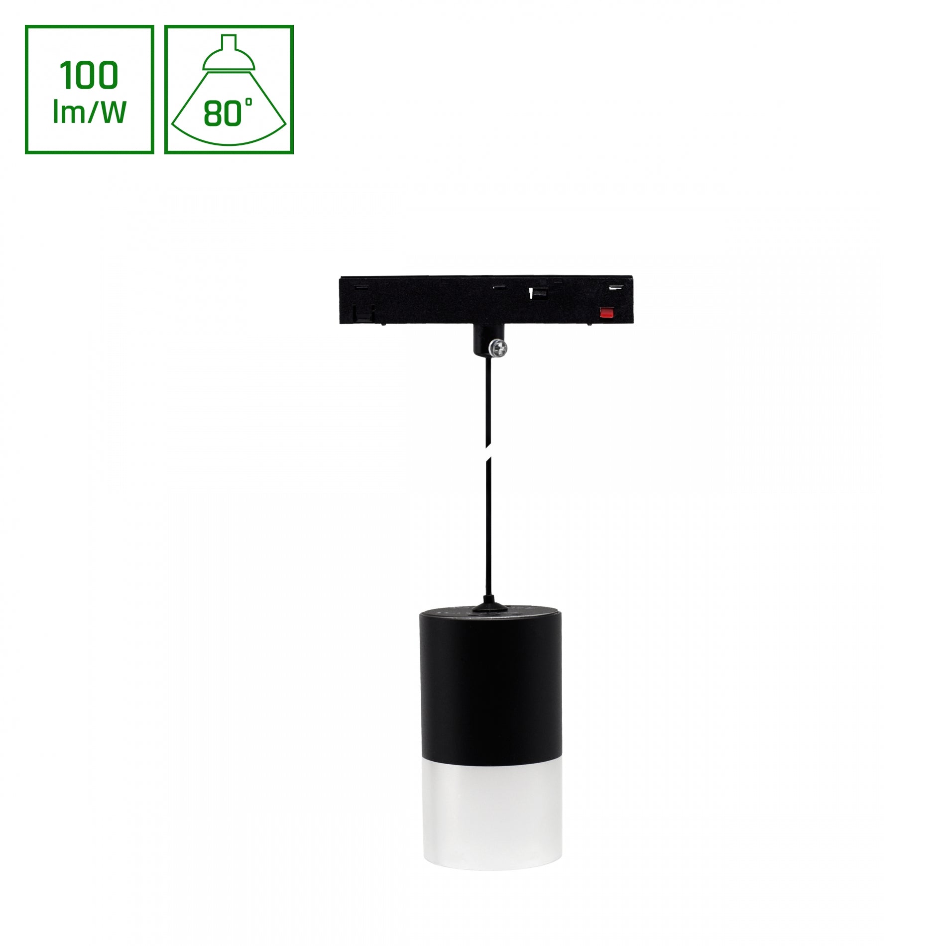 BASIC HANGIT LED Stromschienenstrahler 48V 7W 80° Neutralweiß Schwarz