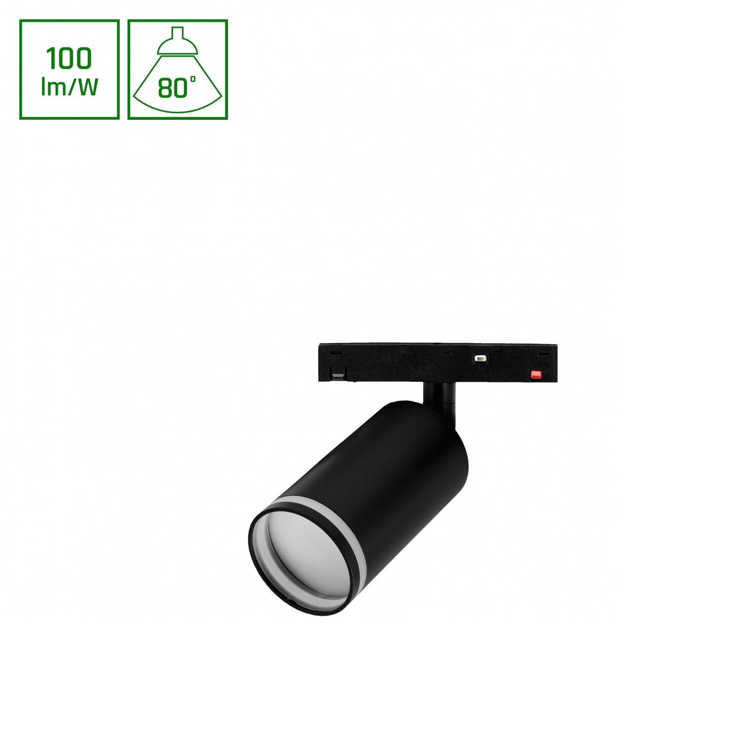 BASIC SPOT S RING LED Stromschienenstrahler 48V 7W 80° Neutralweiß Schwarz