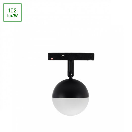 BASIC GLOBE LED Stromschienenstrahler 48V 10W Warmweiß 2700K Schwarz