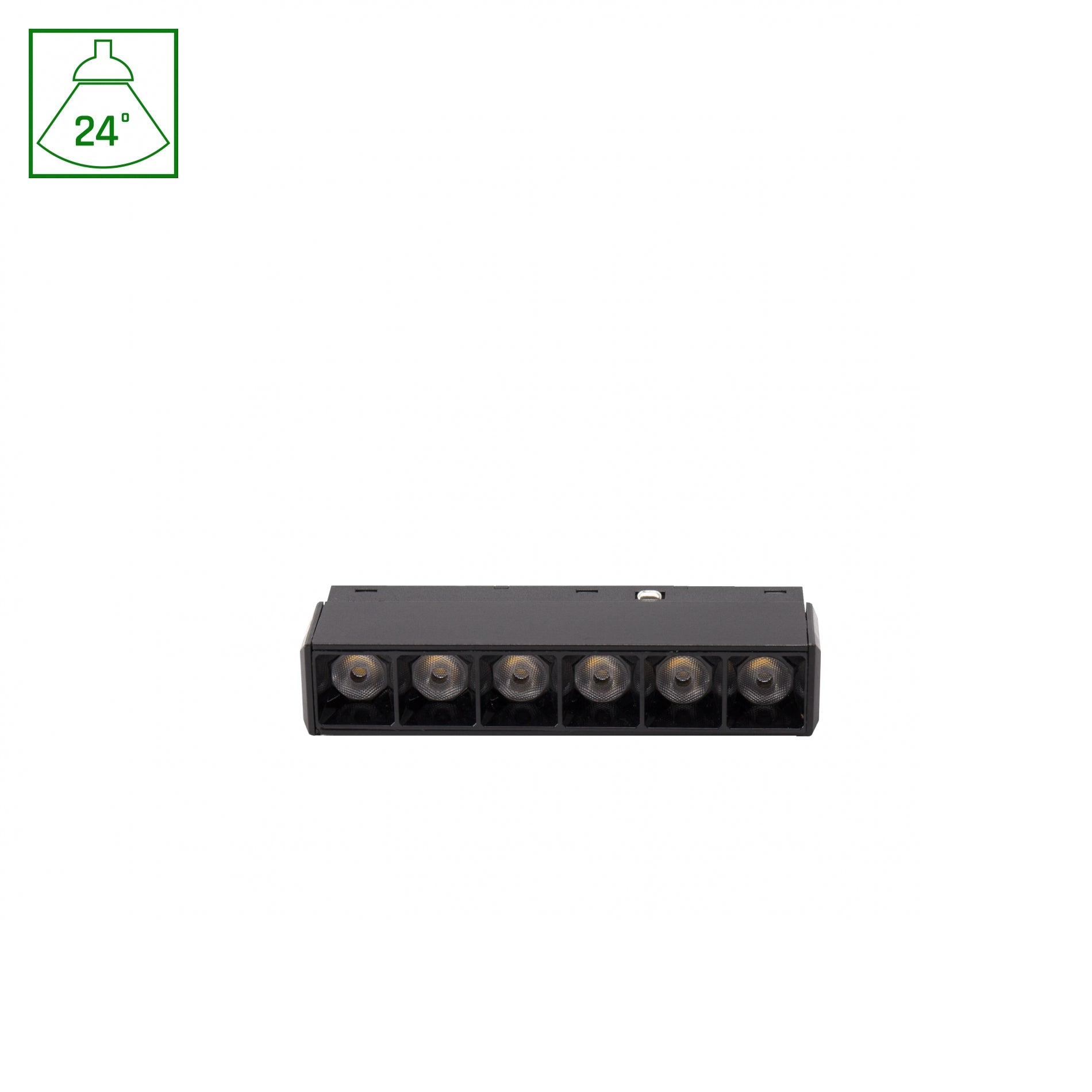 BASIC GRID XS LED Stromschienenstrahler 48V 6W 24° Warmweiß 2700K Schwarz blendfrei