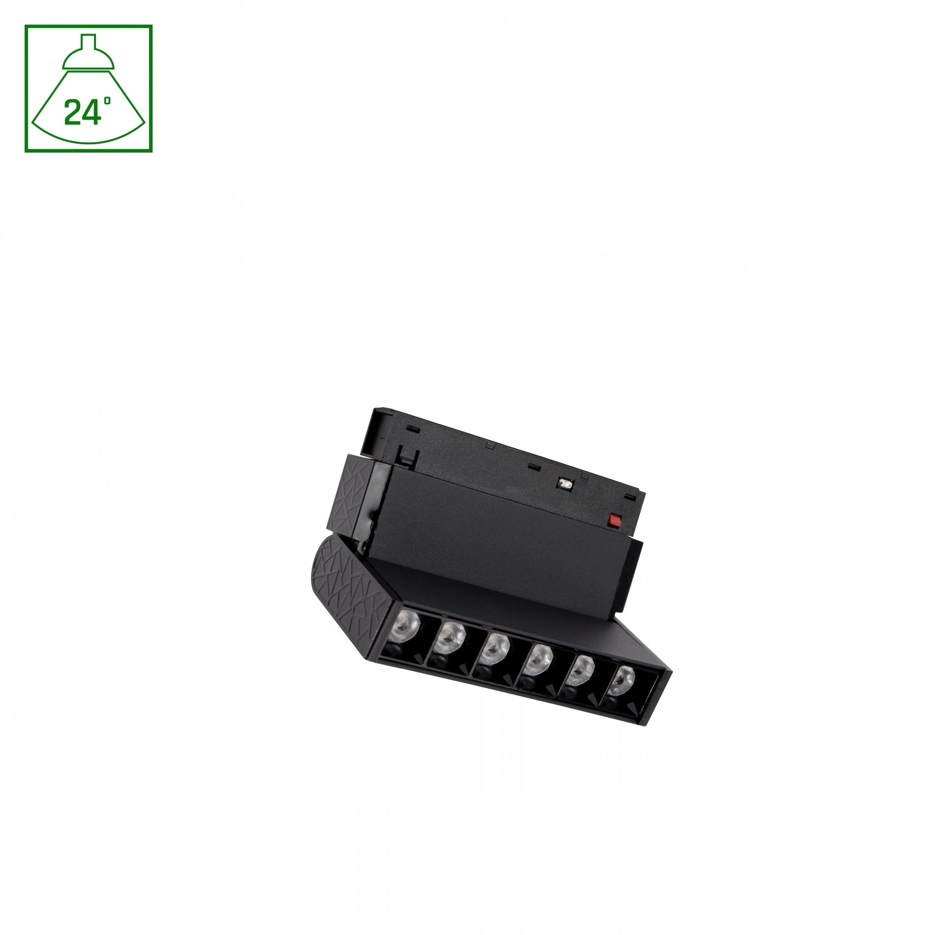 BASIC GRID XS LED Stromschienenstrahler 48V 6W 24° Warmweiß 2700K Schwenkbar Schwarz blendfrei
