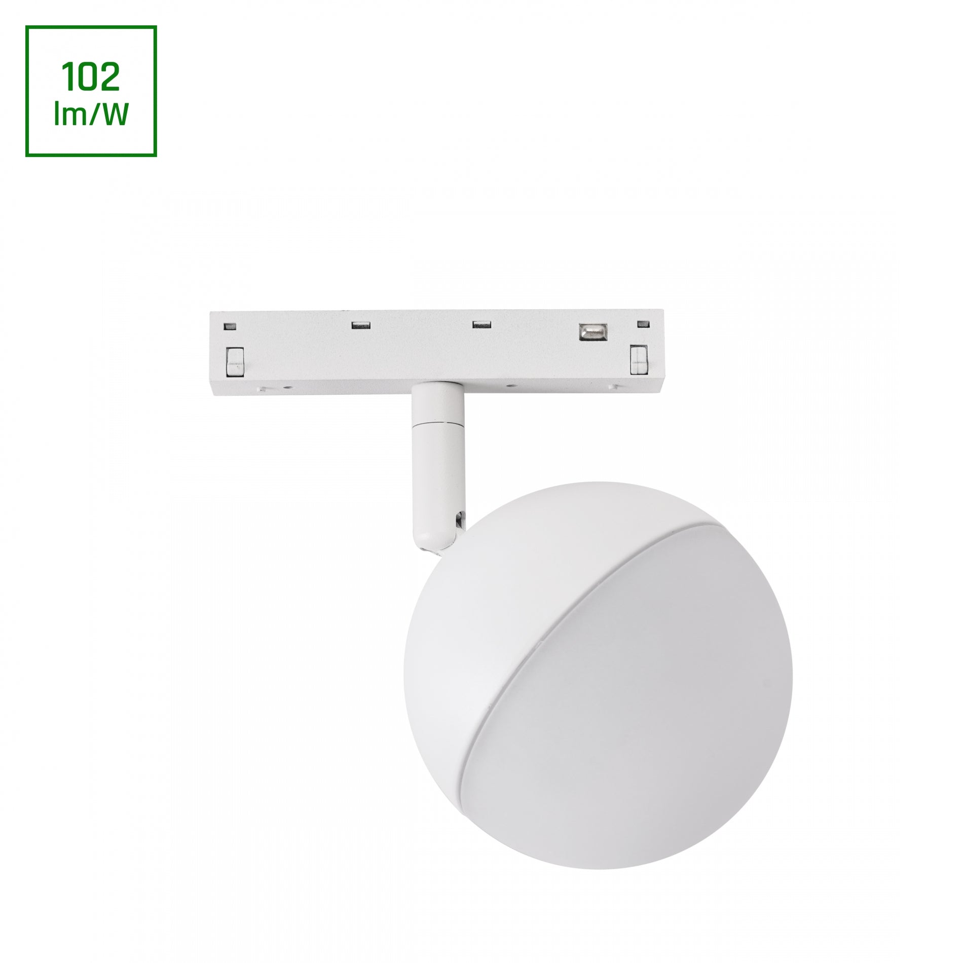 BASIC GLOBE LED Stromschienenstrahler 48V 10W Warmweiß Weiß