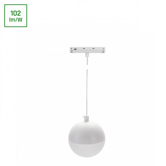 BASIC GLOBE P LED Stromschienenstrahler 48V 10W Warmweiß Weiß