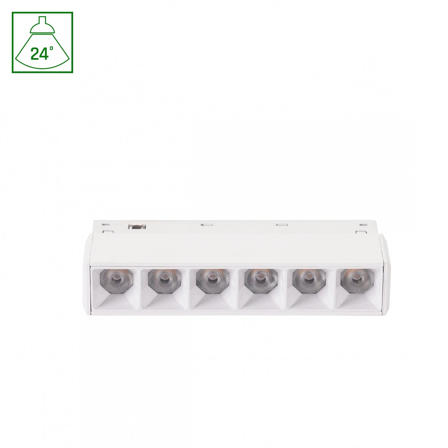 BASIC GRID XS LED Stromschienenstrahler 48V 6W 24° Warmweiß Weiß blendfrei