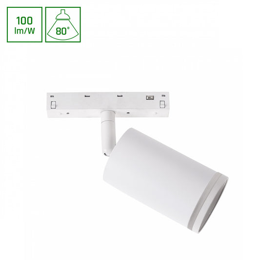 BASIC SPOT S RING LED Stromschienenstrahler 48V 7W 80° Neutralweiß Weiß