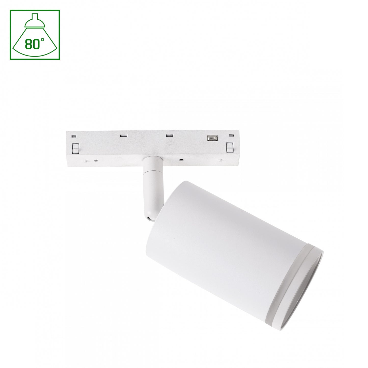 BASIC SPOT S RING LED Stromschienenstrahler 48V 7W 80° Warmweiß Weiß