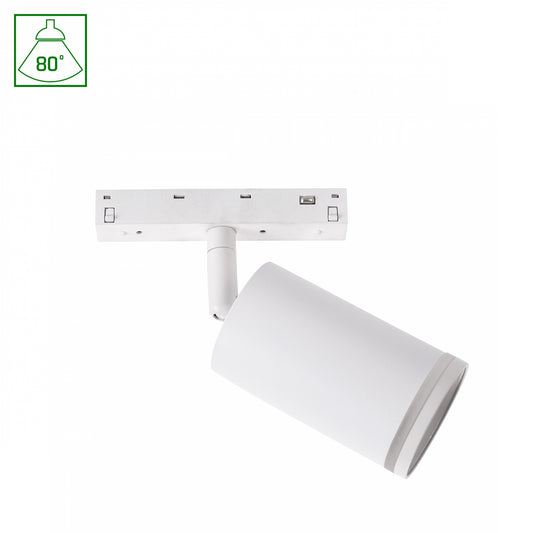BASIC SPOT S RING LED Stromschienenstrahler 48V 7W 80° Warmweiß Weiß
