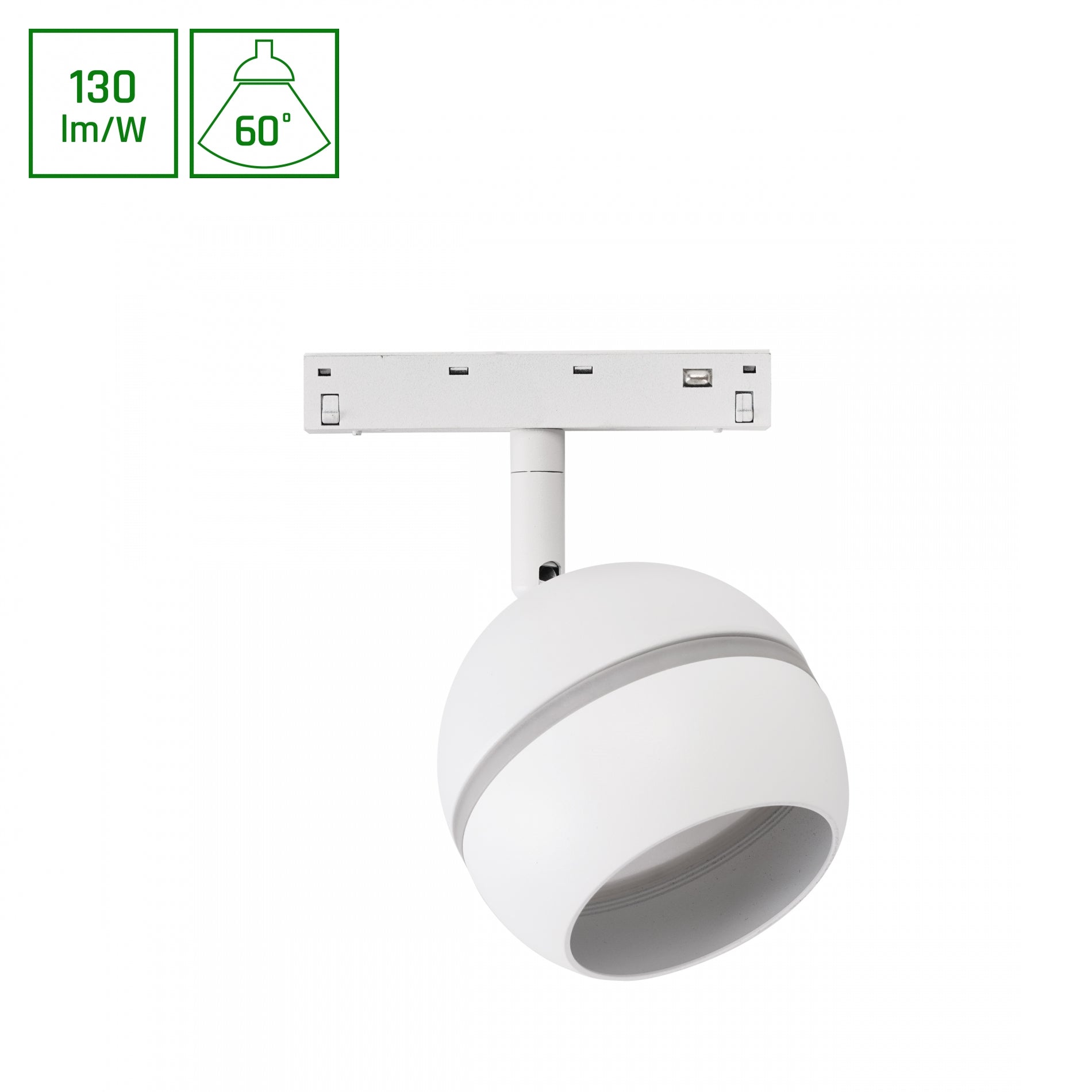 BASIC GLOBE RING LED Stromschienenstrahler 48V 10W 60° Neutralweiß Weiß