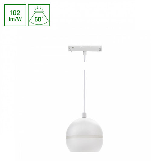 BASIC GLOBE P RING LED Stromschienenstrahler 48V 10W 60° Warmweiß Weiß