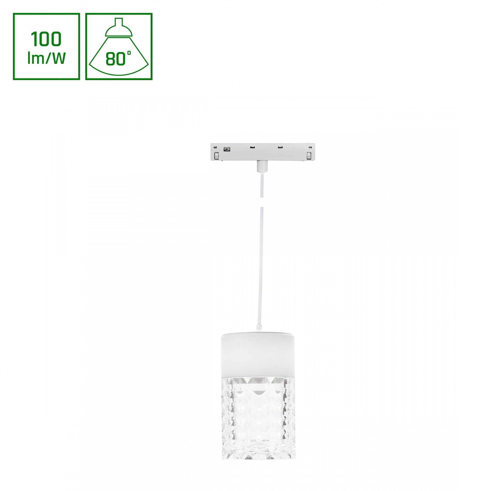 BASIC HANGIT CRYDEGAL LED Stromschienenstrahler 48V 7W 80° Neutralweiß Weiß